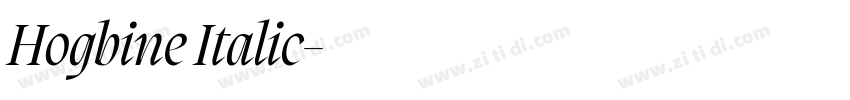 Hogbine Italic字体转换